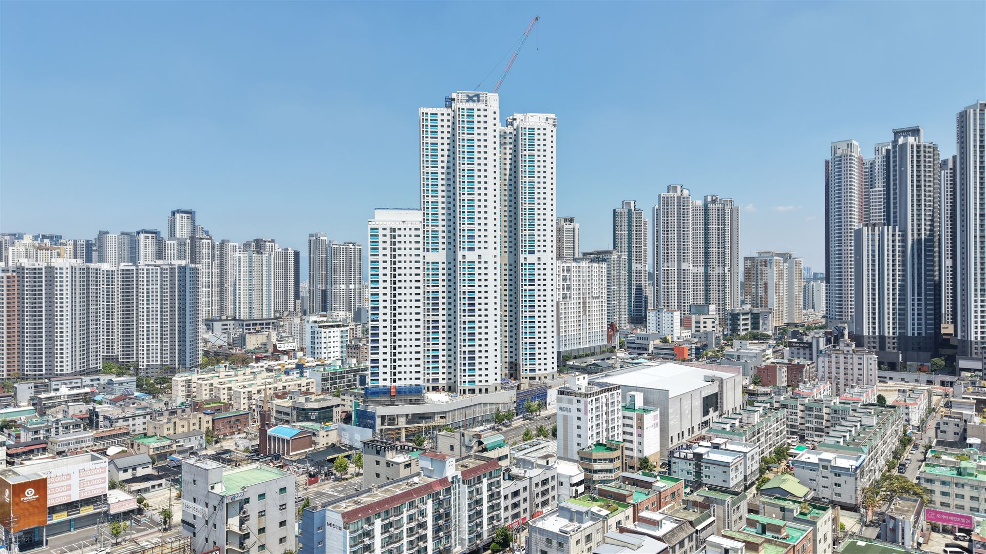 달서자이 제니크 주변 스카이라인 드론 사진